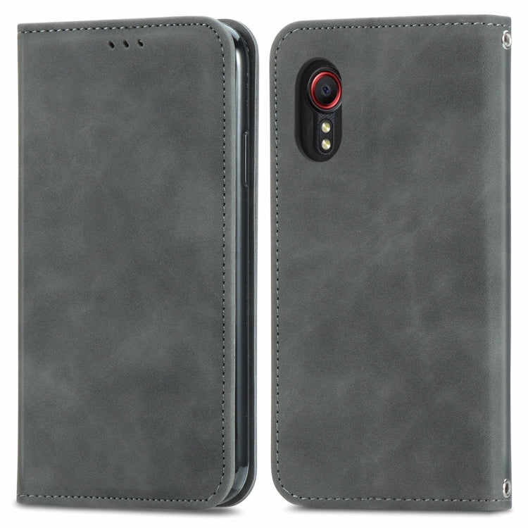 Retro Skin Feel Magnetic Leather Phone Case, For Samsung Galaxy S23 Ultra 5G, For Samsung Galaxy S23+ 5G, For Samsung Galaxy S23 5G, For Samsung Galaxy XCover 5