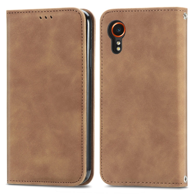 Retro Skin Feel Magnetic Leather Phone Case, For Samsung Galaxy XCover 7, For Samsung Galaxy A55 5G, For Samsung Galaxy A35 5G, For Samsung Galaxy S24 Ultra 5G