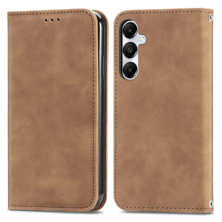 Retro Skin Feel Magnetic Leather Phone Case, For Samsung Galaxy XCover 7, For Samsung Galaxy A55 5G, For Samsung Galaxy A35 5G, For Samsung Galaxy S24 Ultra 5G