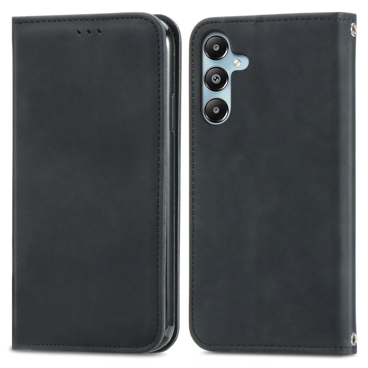 Retro Skin Feel Magnetic Leather Phone Case, For Galaxy S24 FE 5G, For Samsung Galaxy M35, For Samsung Galaxy M14 4G, For Samsung Galaxy M15