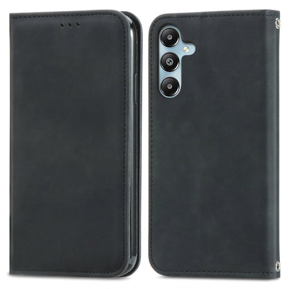 Retro Skin Feel Magnetic Leather Phone Case, For Galaxy S24 FE 5G, For Samsung Galaxy M35, For Samsung Galaxy M14 4G, For Samsung Galaxy M15