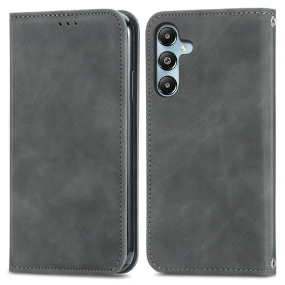Retro Skin Feel Magnetic Leather Phone Case, For Galaxy S24 FE 5G, For Samsung Galaxy M35, For Samsung Galaxy M14 4G, For Samsung Galaxy M15