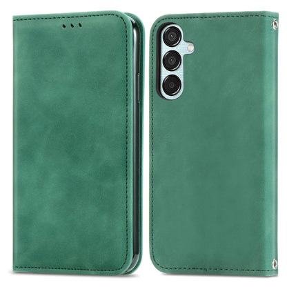 Retro Skin Feel Magnetic Leather Phone Case, For Galaxy S24 FE 5G, For Samsung Galaxy M35, For Samsung Galaxy M14 4G, For Samsung Galaxy M15