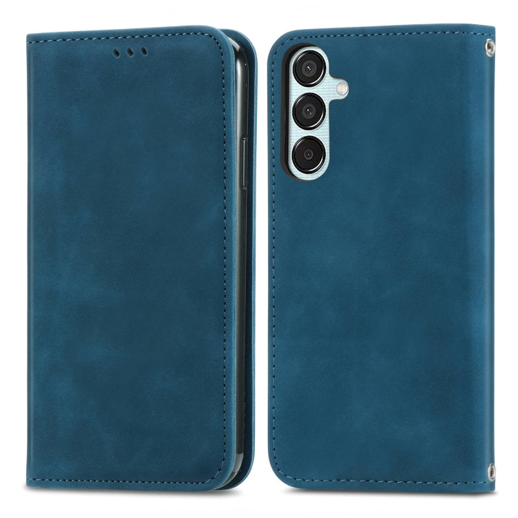 Retro Skin Feel Magnetic Leather Phone Case, For Galaxy S24 FE 5G, For Samsung Galaxy M35, For Samsung Galaxy M14 4G, For Samsung Galaxy M15