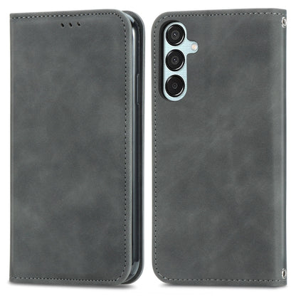 Retro Skin Feel Magnetic Leather Phone Case, For Galaxy S24 FE 5G, For Samsung Galaxy M35, For Samsung Galaxy M14 4G, For Samsung Galaxy M15