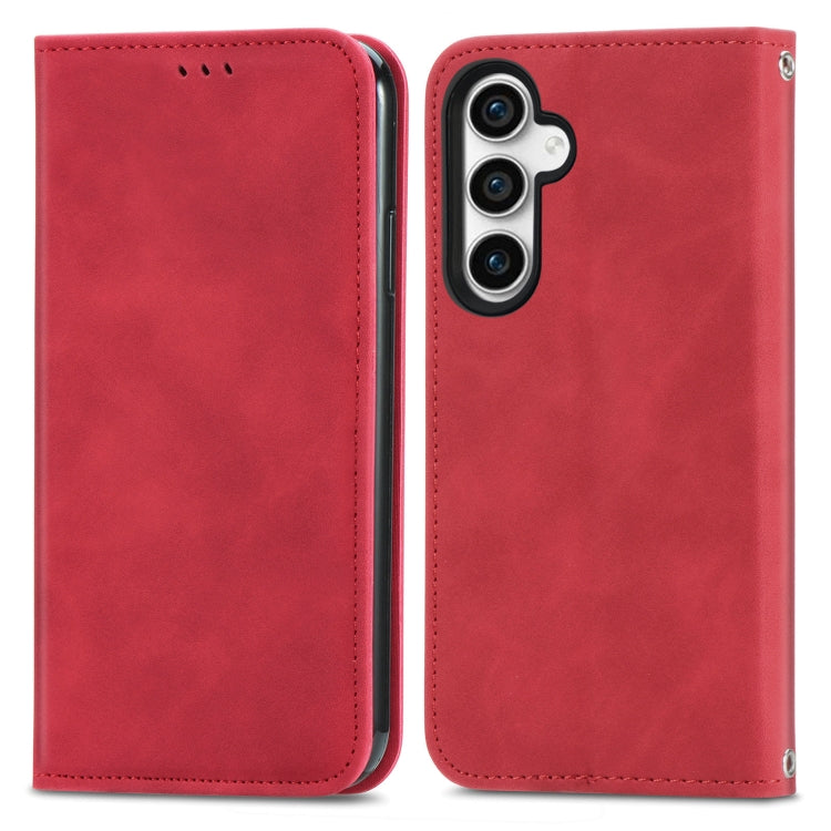 Retro Skin Feel Magnetic Leather Phone Case, For Samsung Galaxy A25 5G, For Samsung Galaxy S23 FE 5G, For Samsung Galaxy A24 5G, For Samsung Galaxy S23 Ultra 5G