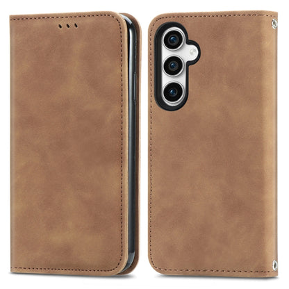 Retro Skin Feel Magnetic Leather Phone Case, For Samsung Galaxy S23 FE 5G, For Samsung Galaxy A24 5G, For Samsung Galaxy S23 Ultra 5G, For Samsung Galaxy S23+ 5G