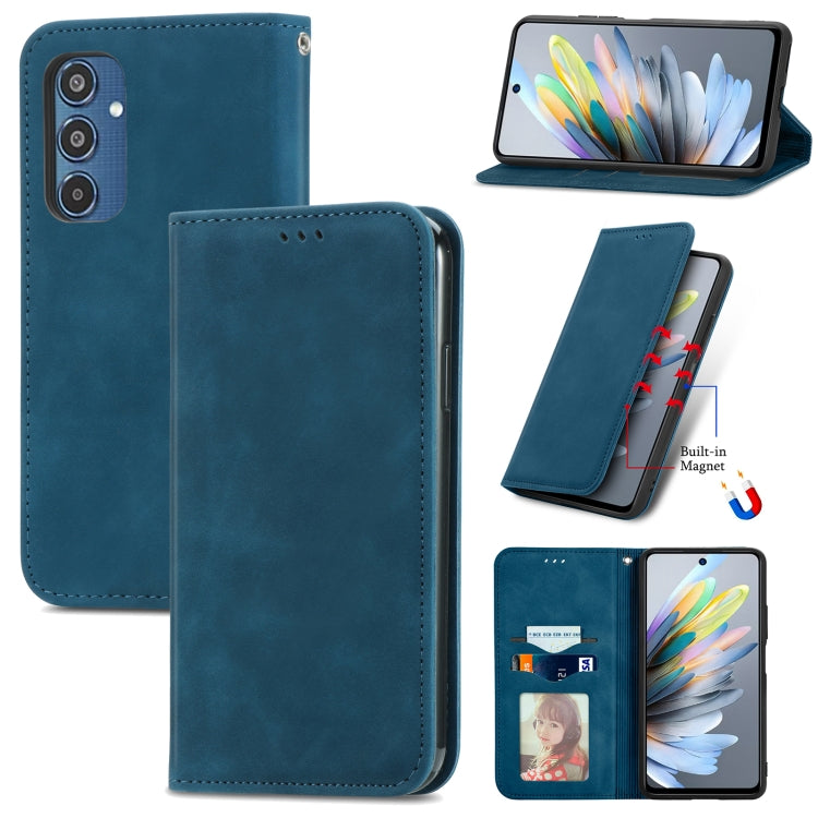 Retro Skin Feel Magnetic Leather Phone Case, For Samsung Galaxy M35, For Samsung Galaxy M14 4G, For Samsung Galaxy M15, For Samsung Galaxy XCover 7