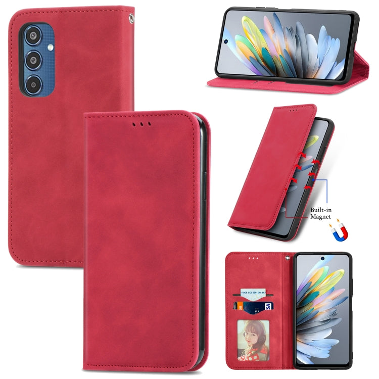 Retro Skin Feel Magnetic Leather Phone Case, For Samsung Galaxy M35, For Samsung Galaxy M14 4G, For Samsung Galaxy M15, For Samsung Galaxy XCover 7