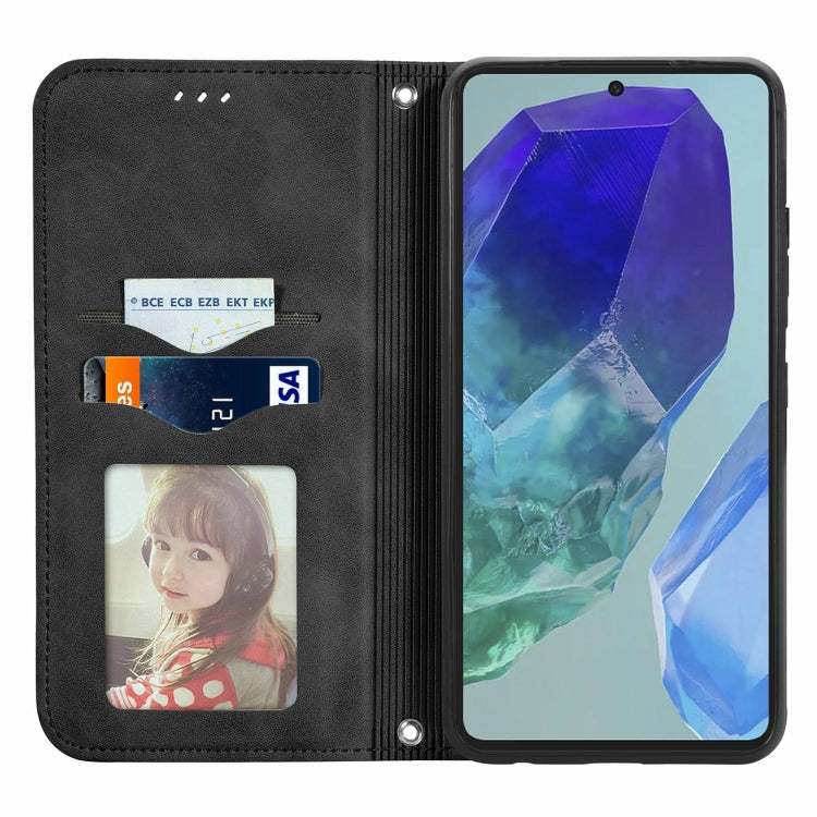 Retro Skin Feel Magnetic Leather Phone Case, For Galaxy S24 FE 5G, For Samsung Galaxy M35, For Samsung Galaxy M14 4G, For Samsung Galaxy M15