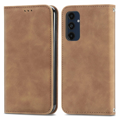 Retro Skin Feel Magnetic Leather Phone Case, For Galaxy S24 FE 5G, For Samsung Galaxy M35, For Samsung Galaxy M14 4G, For Samsung Galaxy M15