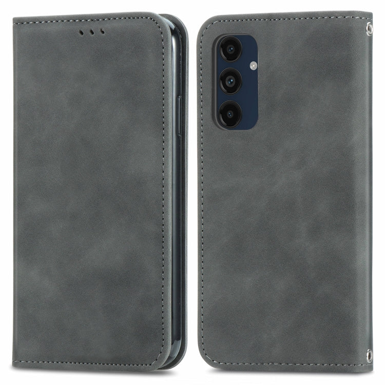 Retro Skin Feel Magnetic Leather Phone Case, For Galaxy S24 FE 5G, For Samsung Galaxy M35, For Samsung Galaxy M14 4G, For Samsung Galaxy M15