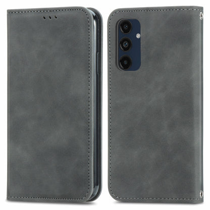 Retro Skin Feel Magnetic Leather Phone Case, For Galaxy S24 FE 5G, For Samsung Galaxy M35, For Samsung Galaxy M14 4G, For Samsung Galaxy M15