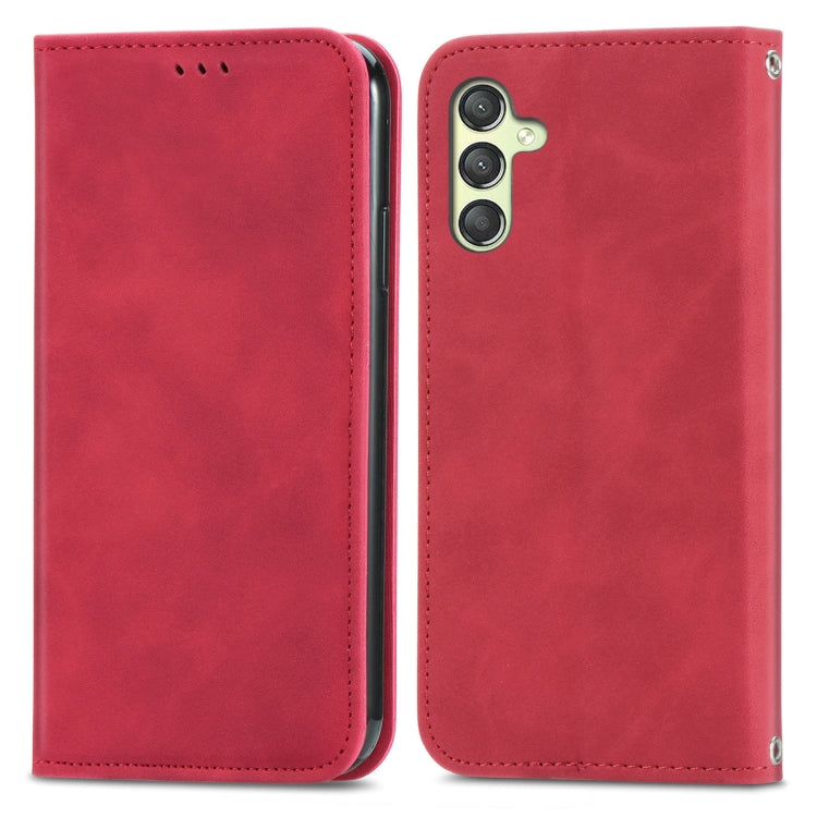Retro Skin Feel Magnetic Leather Phone Case, For Samsung Galaxy A05s 4G, For Samsung Galaxy A25 5G, For Samsung Galaxy S23 FE 5G, For Samsung Galaxy A24 5G