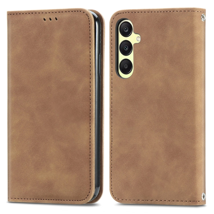 Retro Skin Feel Magnetic Leather Phone Case, For Samsung Galaxy A05s 4G, For Samsung Galaxy A25 5G, For Samsung Galaxy S23 FE 5G, For Samsung Galaxy A24 5G