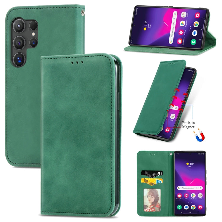 Retro Skin Feel Magnetic Leather Phone Case, For Samsung Galaxy S25 5G, For Samsung Galaxy S25+ 5G, For Samsung Galaxy S25 Ultra 5G, For Samsung Galaxy A16