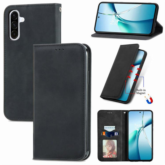 Retro Skin Feel Magnetic Leather Phone Case, For Galaxy A57 5G, For Galaxy A37 5G, For Galaxy A27 5G, For Galaxy S25 5G