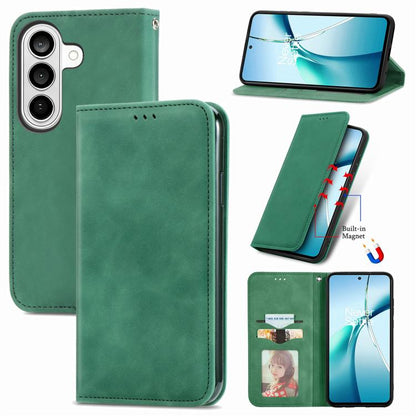 Retro Skin Feel Magnetic Leather Phone Case, For Galaxy S26 FE 5G, For Galaxy S26+ 5G, For Galaxy S26 Ultra 5G, For Galaxy S26 5G