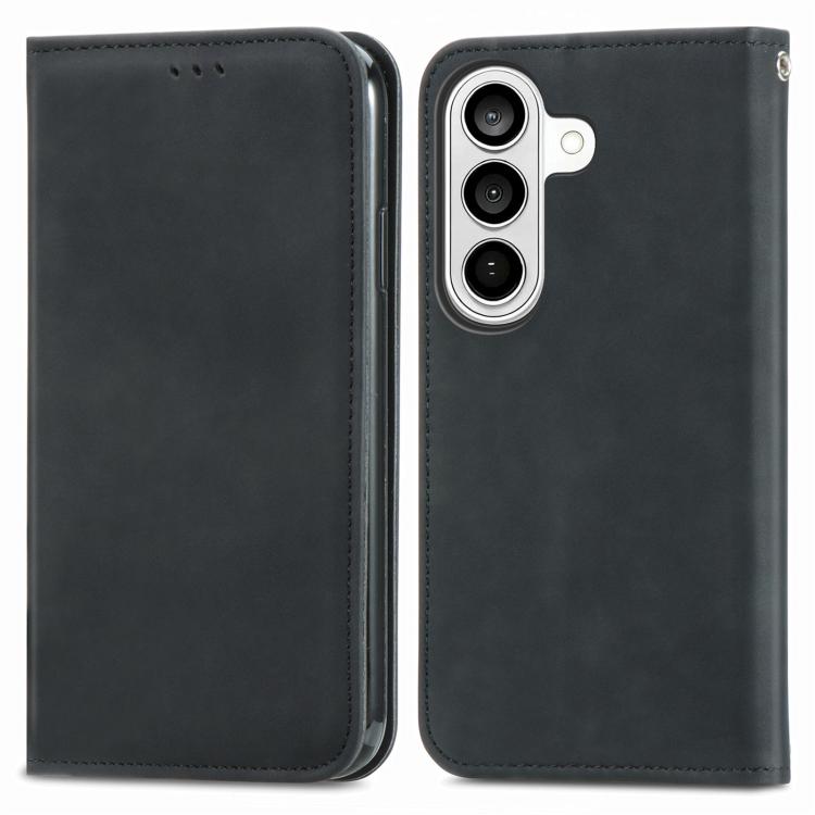 Retro Skin Feel Magnetic Leather Phone Case, For Galaxy S26 FE 5G, For Galaxy S26+ 5G, For Galaxy S26 Ultra 5G, For Galaxy S26 5G