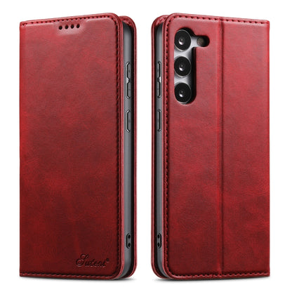 Suteni Calf Texture Horizontal Flip Leather Phone Case, For Samsung Galaxy S24 Ultra 5G, For Samsung Galaxy S24+ 5G, For Samsung Galaxy S24 5G, For Samsung Galaxy S23 Ultra 5G, For Samsung Galaxy S23+ 5G, For Samsung Galaxy S23 5G
