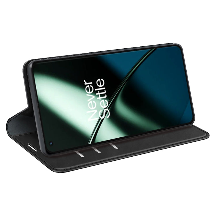 For OnePlus 11  Retro-skin Magnetic Suction Leather Phone Case, For OnePlus 11