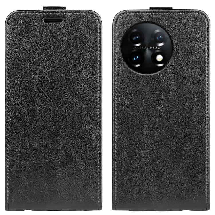 For OnePlus 11 R64 Texture Vertical Flip Leather Phone Case, For OnePlus 11