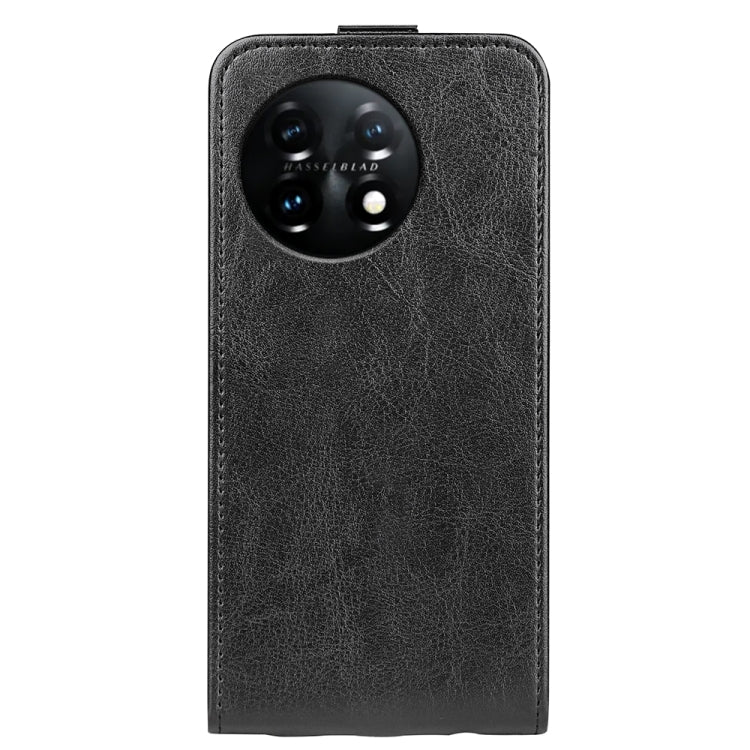 For OnePlus 11 R64 Texture Vertical Flip Leather Phone Case, For OnePlus 11