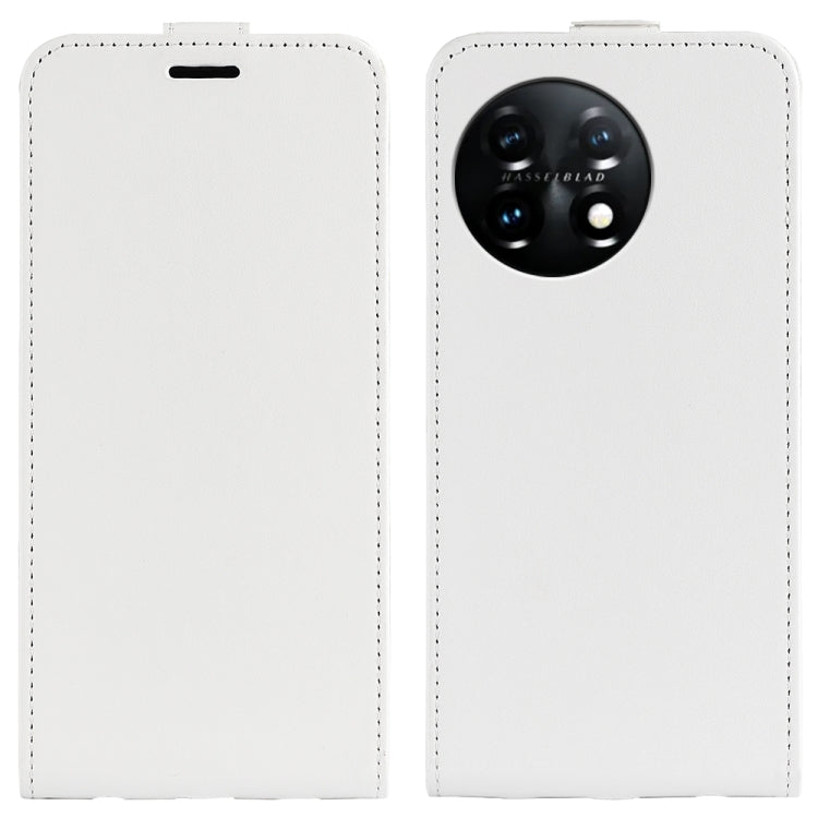 For OnePlus 11 R64 Texture Vertical Flip Leather Phone Case, For OnePlus 11