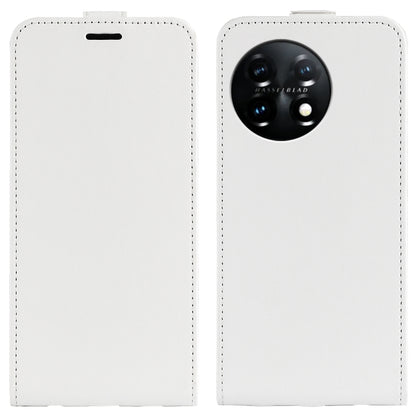 For OnePlus 11 R64 Texture Vertical Flip Leather Phone Case, For OnePlus 11