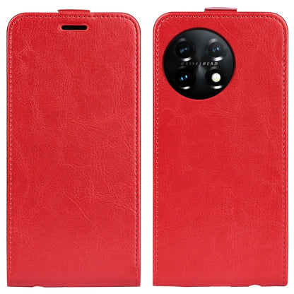 For OnePlus 11 R64 Texture Vertical Flip Leather Phone Case, For OnePlus 11