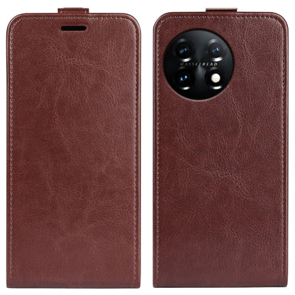 For OnePlus 11 R64 Texture Vertical Flip Leather Phone Case, For OnePlus 11