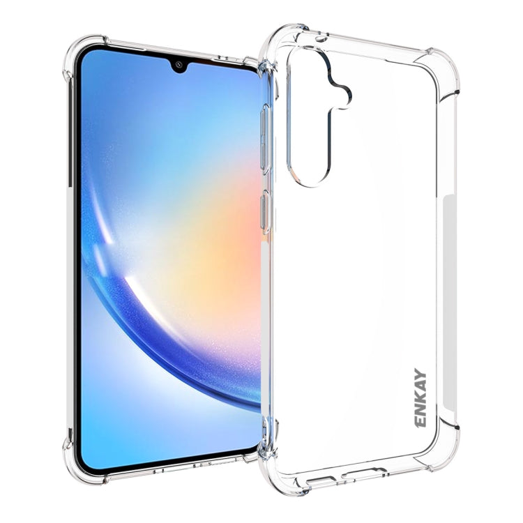 ENKAY Hat-Prince Transparent TPU Shockproof Phone Case, For Samsung Galaxy A15, For Samsung Galaxy A35 5G, For Samsung Galaxy S24 Ultra 5G, For Samsung Galaxy S24+ 5G, For Samsung Galaxy S24 5G, For Samsung Galaxy A05, For Samsung Galaxy A05s          ...