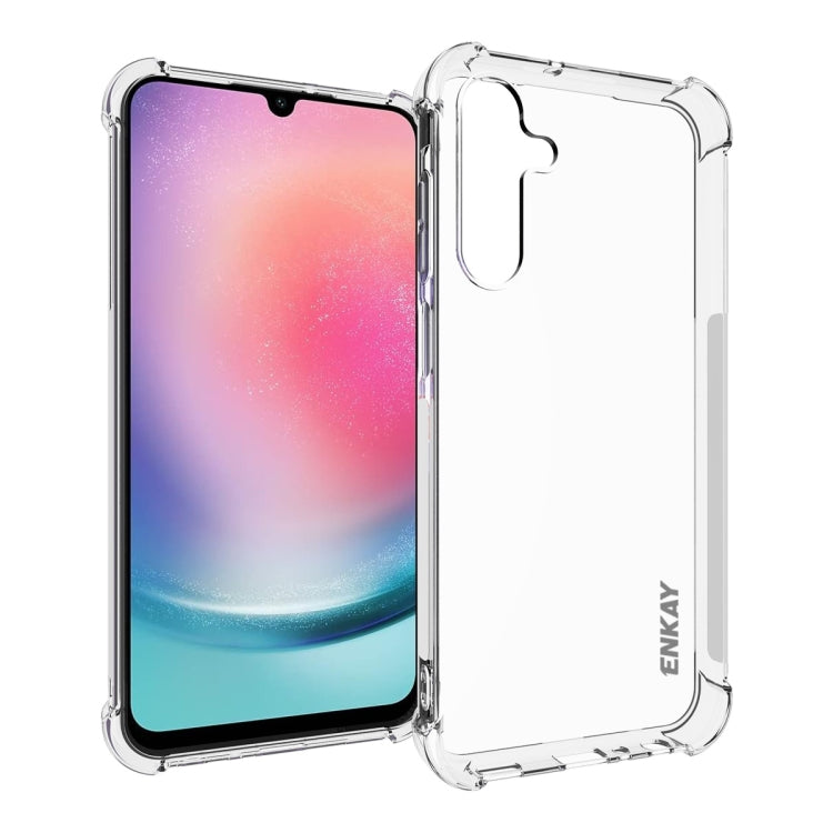 ENKAY Hat-Prince Transparent TPU Shockproof Phone Case, For Samsung Galaxy A15, For Samsung Galaxy A35 5G, For Samsung Galaxy S24 Ultra 5G, For Samsung Galaxy S24+ 5G, For Samsung Galaxy S24 5G, For Samsung Galaxy A05, For Samsung Galaxy A05s          ...