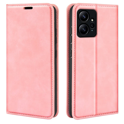 For Xiaomi Redmi Note 12 4G Global Retro-skin Magnetic Suction Leather Phone Case, For Xiaomi Redmi Note 12 4G Global