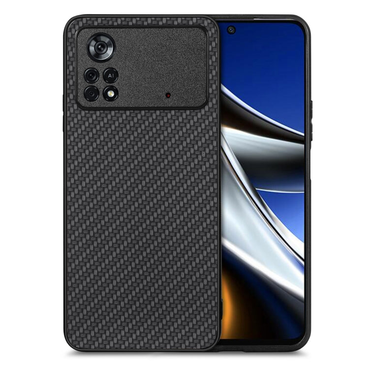 Carbon Fiber Texture Leather Back Cover Phone Case, For Honor Magic5, For Honor X7A, For Honor X9A, For Xiaomi Poco X4 Pro 5G