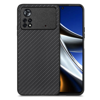 Carbon Fiber Texture Leather Back Cover Phone Case, For Honor Magic5, For Honor X7A, For Honor X9A, For Xiaomi Poco X4 Pro 5G