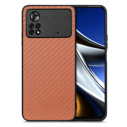 Carbon Fiber Texture Leather Back Cover Phone Case, For Honor Magic5, For Honor X7A, For Honor X9A, For Xiaomi Poco X4 Pro 5G