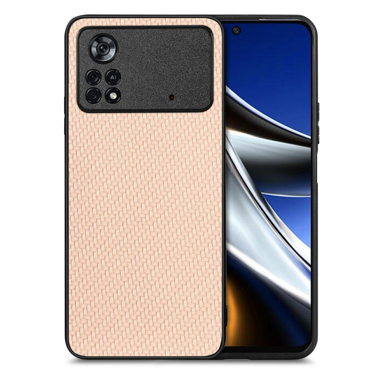 Carbon Fiber Texture Leather Back Cover Phone Case, For Honor Magic5, For Honor X7A, For Honor X9A, For Xiaomi Poco X4 Pro 5G