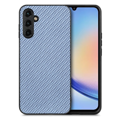 Carbon Fiber Texture Leather Back Cover Phone Case, For Samsung Galaxy A34 5G