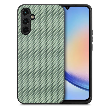 Carbon Fiber Texture Leather Back Cover Phone Case, For Samsung Galaxy A34 5G
