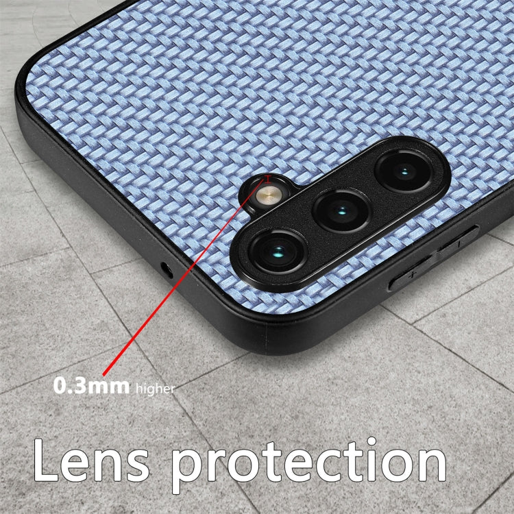 Carbon Fiber Texture Leather Back Cover Phone Case, For Samsung Galaxy A34 5G