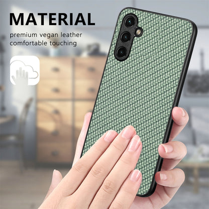 Carbon Fiber Texture Leather Back Cover Phone Case, For Samsung Galaxy A34 5G