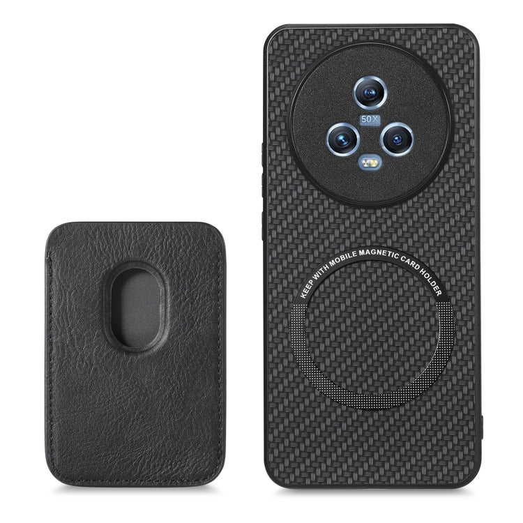 Carbon Fiber Leather Card Magsafe Magnetic Phone Case, For Honor Magic5, For Honor X7A, For Honor X9A, For Xiaomi Poco X4 Pro 5G