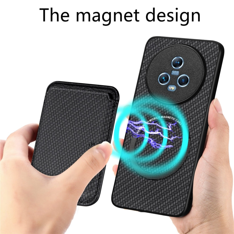 Carbon Fiber Leather Card Magsafe Magnetic Phone Case, For Honor Magic5, For Honor X7A, For Honor X9A, For Xiaomi Poco X4 Pro 5G