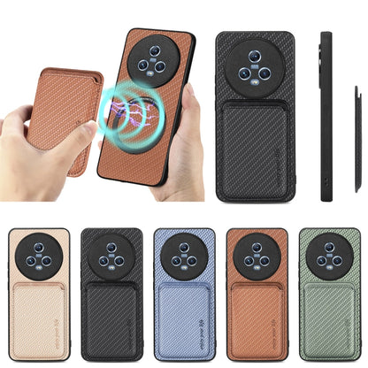 Carbon Fiber Leather Card Magsafe Magnetic Phone Case, For Honor Magic5, For Honor X7A, For Honor X9A, For Xiaomi Poco X4 Pro 5G