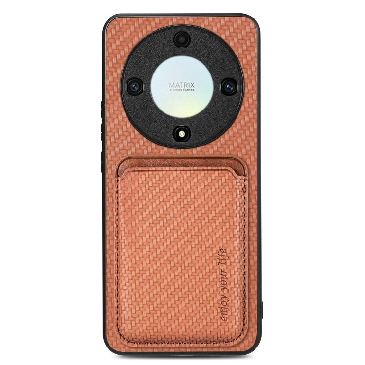 Carbon Fiber Leather Card Magsafe Magnetic Phone Case, For Honor Magic5, For Honor X7A, For Honor X9A, For Xiaomi Poco X4 Pro 5G