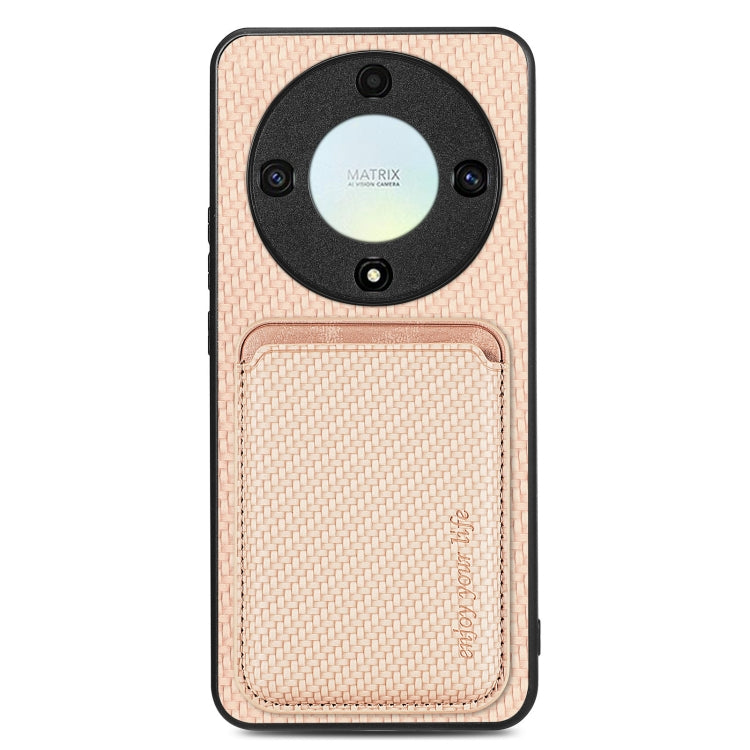 Carbon Fiber Leather Card Magsafe Magnetic Phone Case, For Honor Magic5, For Honor X7A, For Honor X9A, For Xiaomi Poco X4 Pro 5G