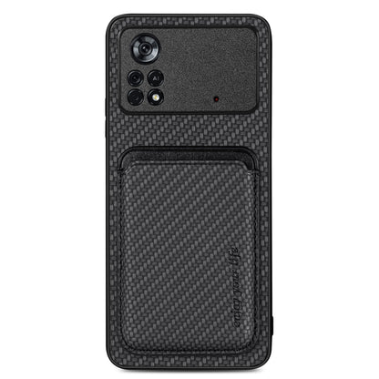 Carbon Fiber Leather Card Magsafe Magnetic Phone Case, For Honor Magic5, For Honor X7A, For Honor X9A, For Xiaomi Poco X4 Pro 5G
