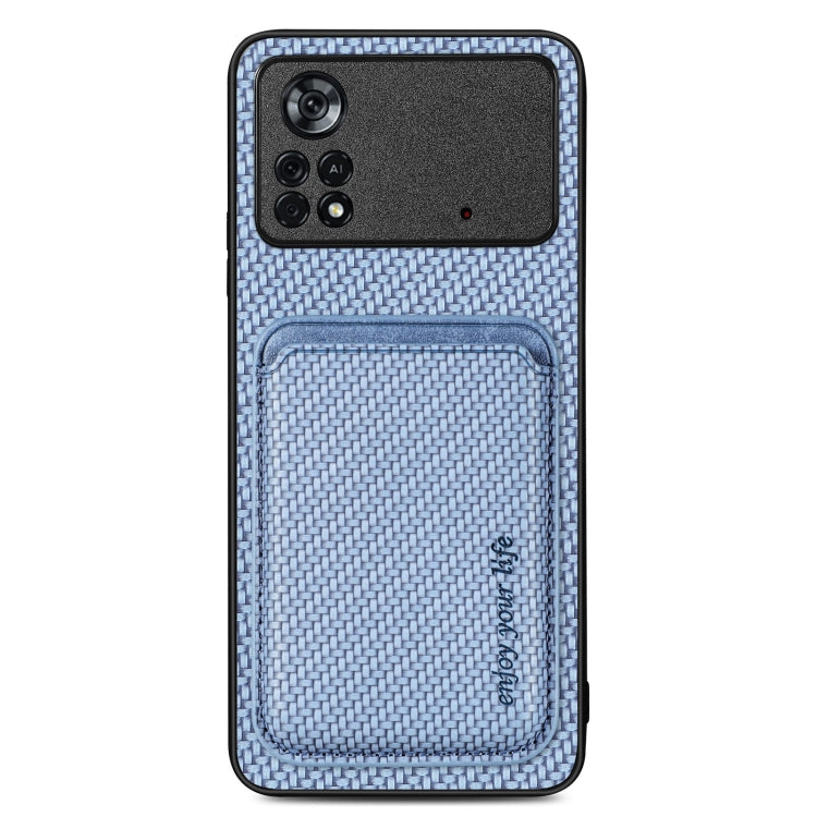 Carbon Fiber Leather Card Magsafe Magnetic Phone Case, For Honor Magic5, For Honor X7A, For Honor X9A, For Xiaomi Poco X4 Pro 5G