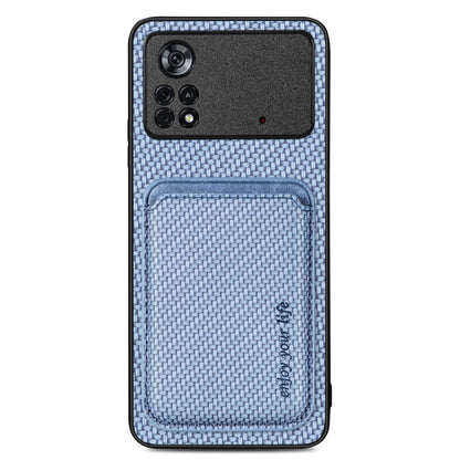 Carbon Fiber Leather Card Magsafe Magnetic Phone Case, For Honor Magic5, For Honor X7A, For Honor X9A, For Xiaomi Poco X4 Pro 5G